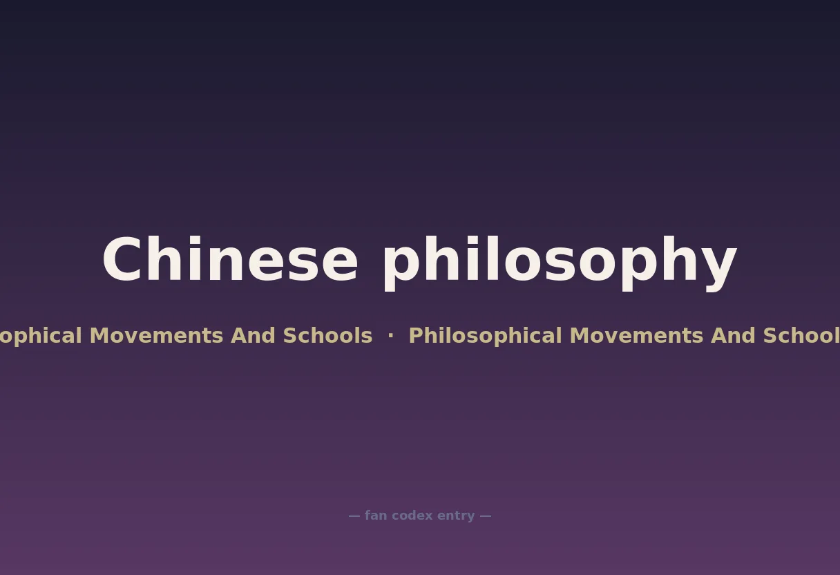 Chinese philosophy