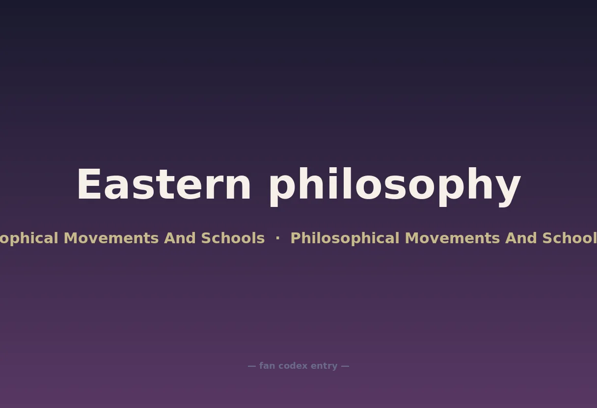 Eastern philosophy