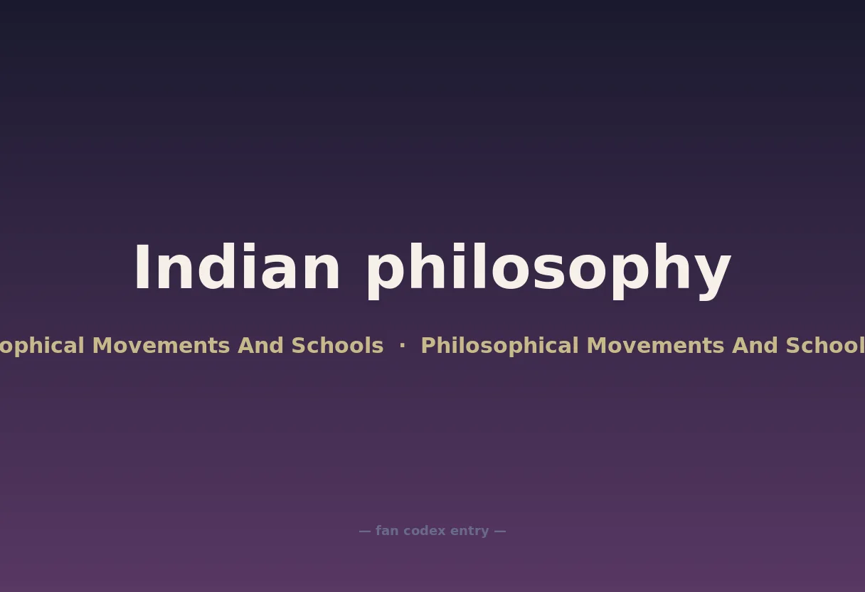 Indian philosophy