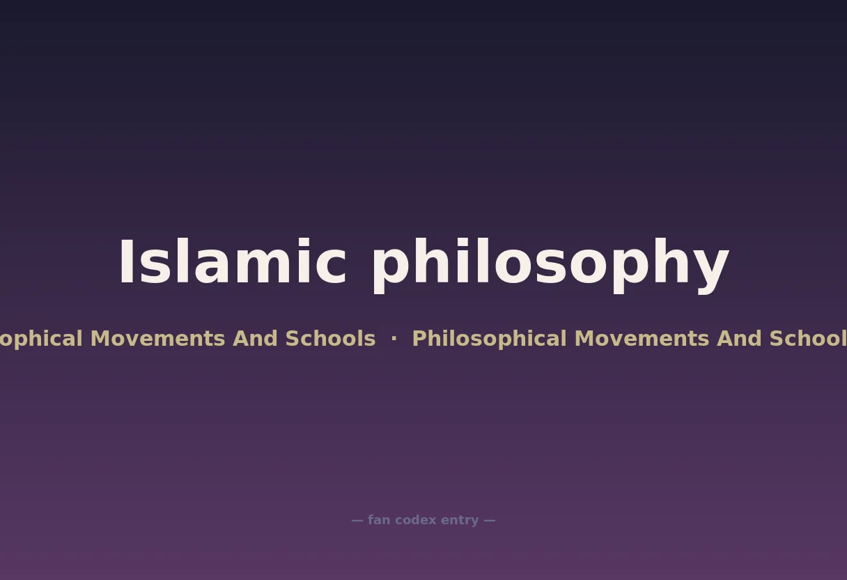 Islamic philosophy